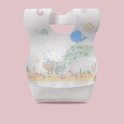 (READYSTOCK) 10PCS/50PCS Individual Packing Disposable Baby Bib Travel Waterproof Bib 一次性婴儿围兜