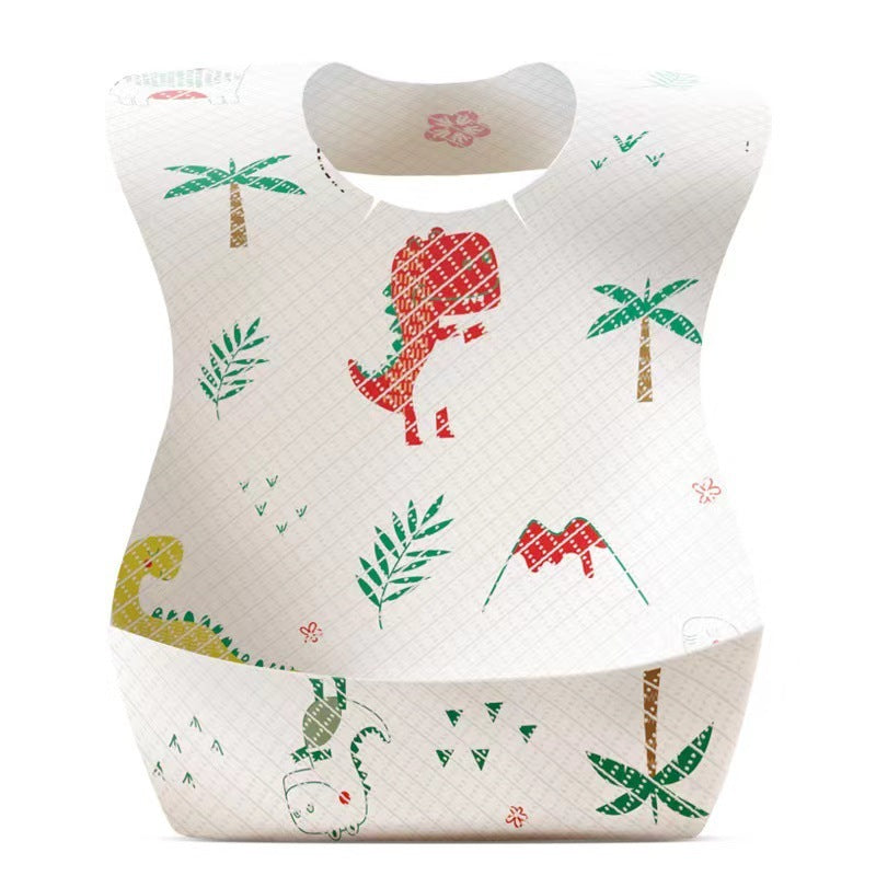 (READYSTOCK) 10PCS/50PCS Individual Packing Disposable Baby Bib Travel Waterproof Bib 一次性婴儿围兜