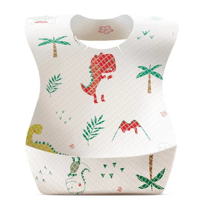 (READYSTOCK) 10PCS/50PCS Individual Packing Disposable Baby Bib Travel Waterproof Bib 一次性婴儿围兜