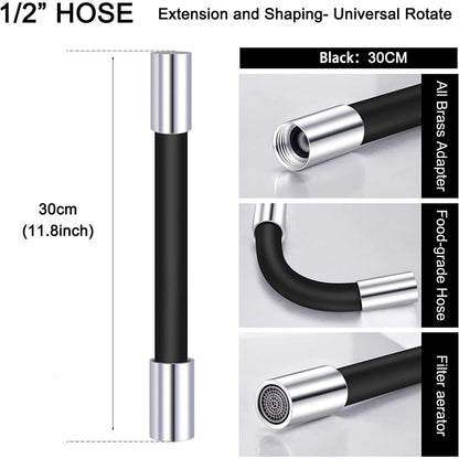 READY STOCK‼️ 360° Rotating Faucet Extension | Flexible Silicone Hose | Splash-Proof Water Tap Connector 旋转水龙头延长器 水龙头接头