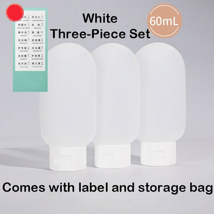 (READYSTOCK) 3 in 1 60ml Travel Refill Bottle Portable Lotion Squeeze Tube Empty Essence  Refill Bottle 60ml 旅行分装瓶