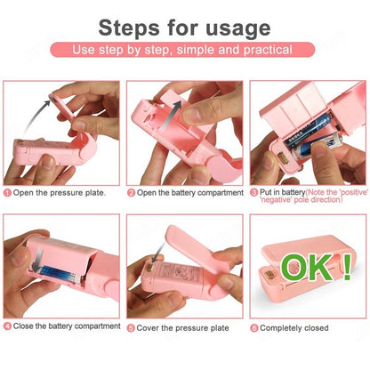 READY STOCK!!! Magic Mini Heat Sealing Machine | Portable Impulse Sealer for Plastic Bag Packing 迷你热封机 |封口机