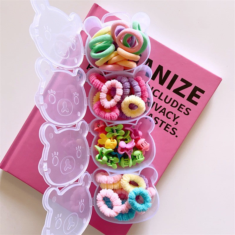 Cute Kids Hair Accessories Set Colorful Hair Ties and Towel Rings-CSW1001