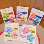 2pc Cute Flower Bangs Hairpin Party Holiday Ornamen-CSW1013