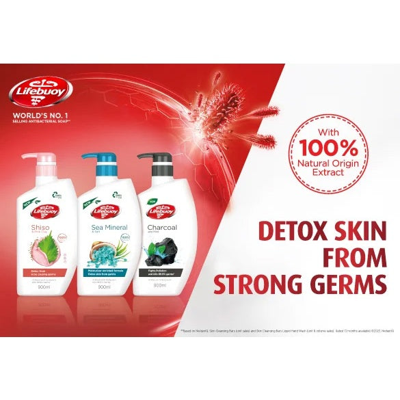 READY STOCK‼️ Lifebuoy Anti-Bacterial Shower Gel 900ml/950ml Sabun Mandian Bunuh 99.9% Kuman