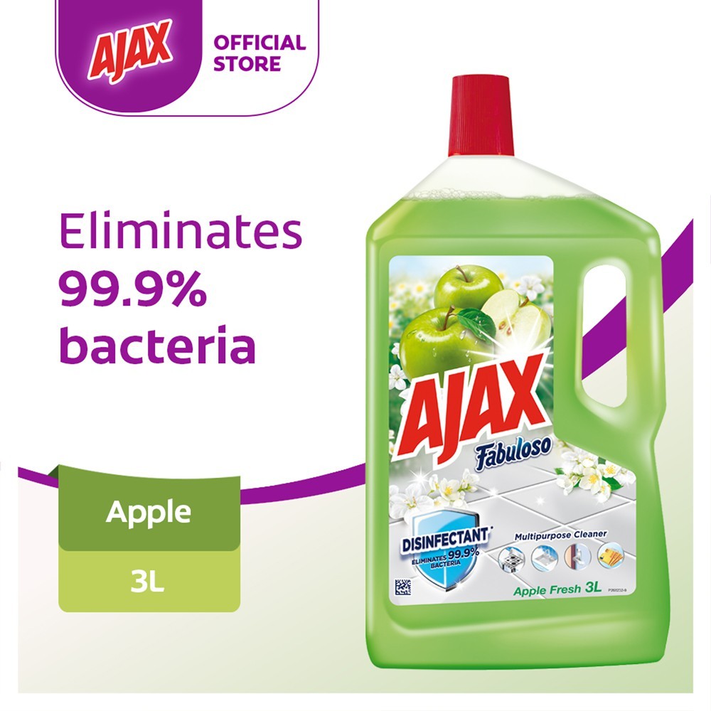 READY STOCK~Ajax Fabuloso Multi Purpose Floor Cleaner 3L Eliminates 99.9% Bacteria Cair untunk Mop Lantai