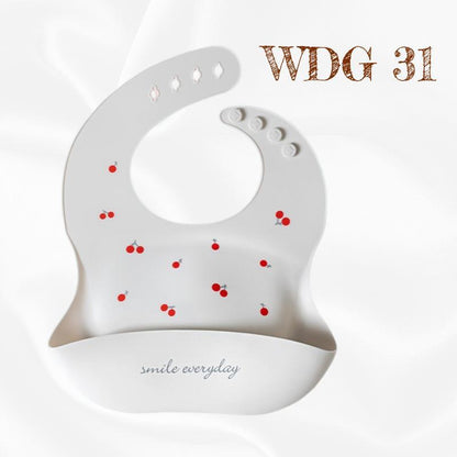 READY STOCK!!! Baby Silicone Bibs | Adjustable Waterproof Feeding Bib | Kids Apron for Mealtime WDG/GJQ 婴儿硅胶围兜 | 可调节防水围嘴