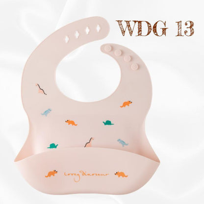 READY STOCK!!! Baby Silicone Bibs | Adjustable Waterproof Feeding Bib | Kids Apron for Mealtime WDG/GJQ 婴儿硅胶围兜 | 可调节防水围嘴