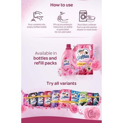 READY STOCK!!!SOFTLAN FABRIC SOFTENER 1500ML/1600ML REFILL Value Pack