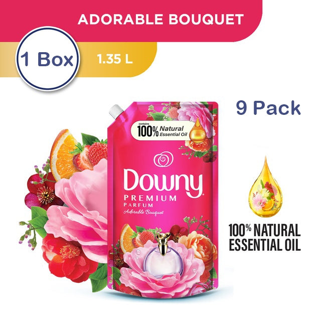 ✅READY STOCK‼️Downy Fabric Softener Refill 1.35L/1.4L/1.5L (1 Box = 9 Packs) | Pewangi Pakaian Tahan Lama Lembut & Segar
