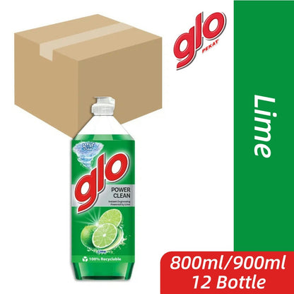 READY STOCK!!!GLO PEKAT Lemon Lime Dishwash Liquid DIshwashing 800/900ml Pencuci Pinggan Lemon Glo 1 Box of 12 Bottle