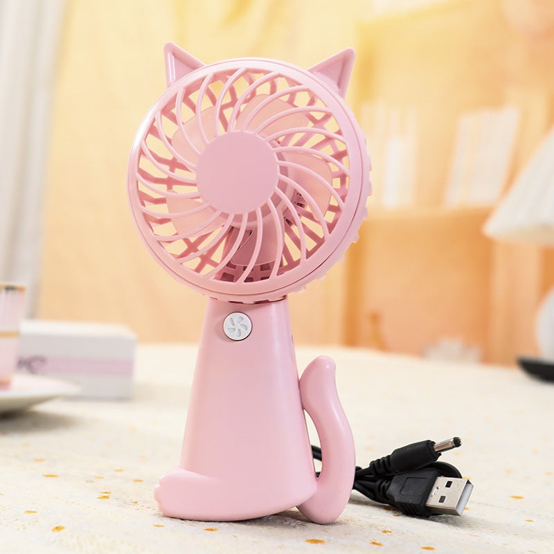 READY STOCK‼️ Mini Portable Clip Fan | USB Rechargeable | Cute Cartoon Desk & Handheld Fan 迷你便携式风扇