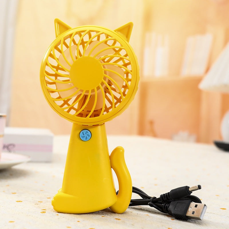 READY STOCK‼️ Mini Portable Clip Fan | USB Rechargeable | Cute Cartoon Desk & Handheld Fan 迷你便携式风扇
