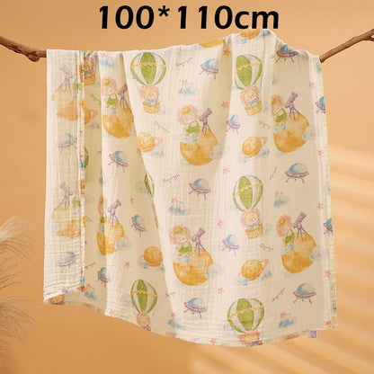 Newborn Baby Muslin Swaddle Kain Bedung Baby Towel Soft Blanket Kain Selimut Napkin Lampin Baby Blanket Kain Bedun