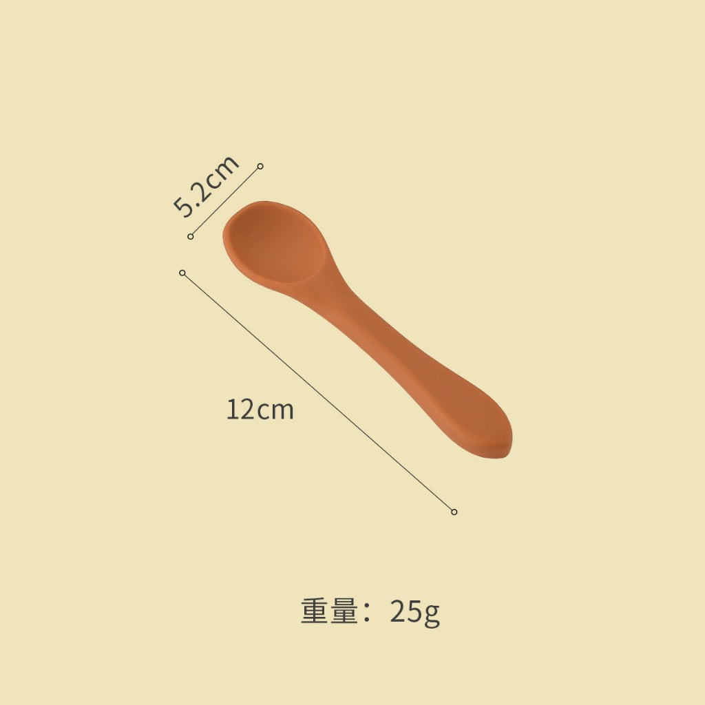 Silicone Baby Plate Bowl Set Spoon Bear BPA free Kids suction feeding Pingan Mangkuk sudu bayi