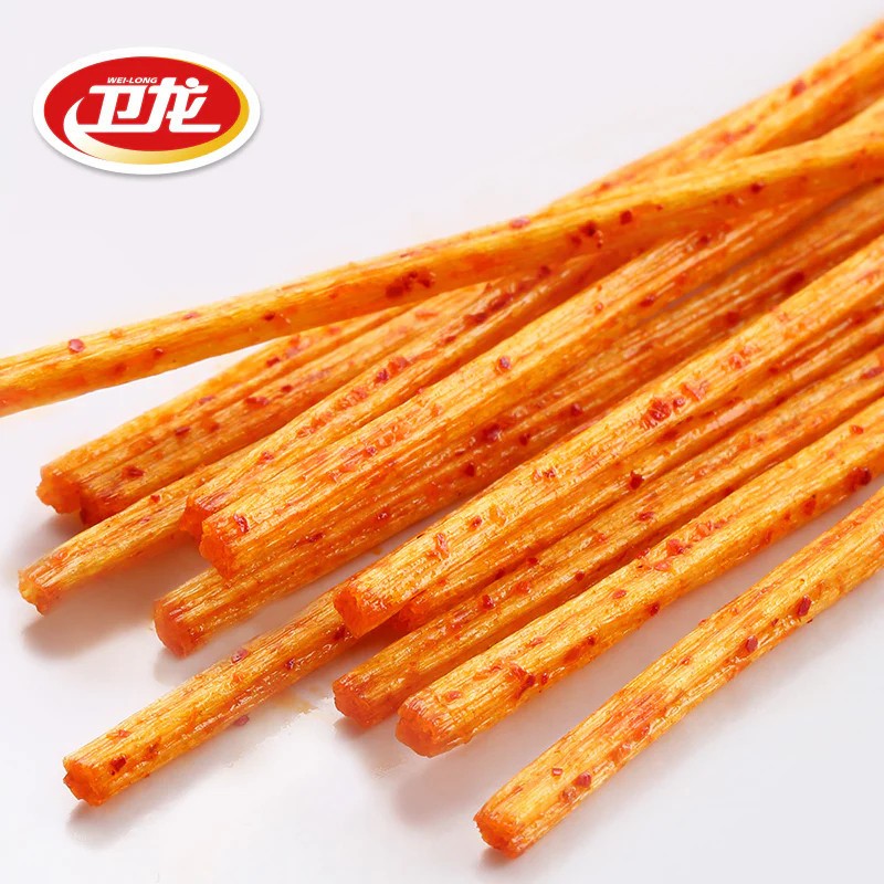 卫龙 大面筋 辣条 (调味面制品) 106G WeiLong Latiao Da Mian Jin (Spicy Gluten) 106G