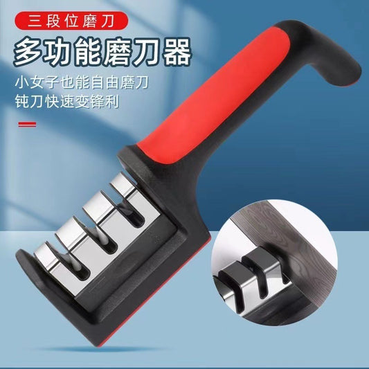READY STOCK‼️ 3-Stage Knife Sharpener | Fast & Efficient Sharpening | Kitchen Knife & Scissors Sharpener   三段式磨刀器