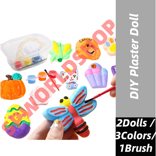 READY STOCK‼️ Random Cartoon Plaster Doll Painting | DIY Plaster Doll White | Creative Hand-Painted Art Kit 石膏娃娃涂色