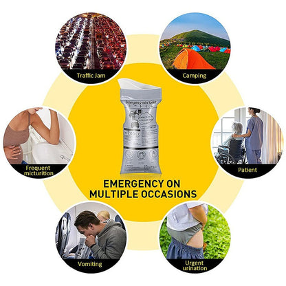 READY STOCK!!! Emergency Toilet Urine Bag Outdoor Car Mini Toilet 700ml 应急厕所尿袋 户外车载迷你厕所