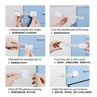 READY STOCK‼️ Baby & Child Safety Lock | Cabinet, Drawer, Fridge & Wardrobe Lock 婴儿儿童安全锁 柜子 抽屉 冰箱 衣柜锁