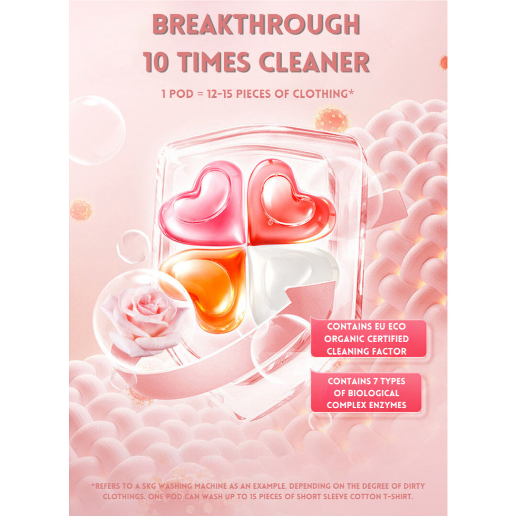 READY STOCK‼️ SukGarden 4D Laundry Beads Natural Rose Essential Oil Pewangi Pakaian Harum Tahan Lama  蔬果园玫瑰洗衣凝珠