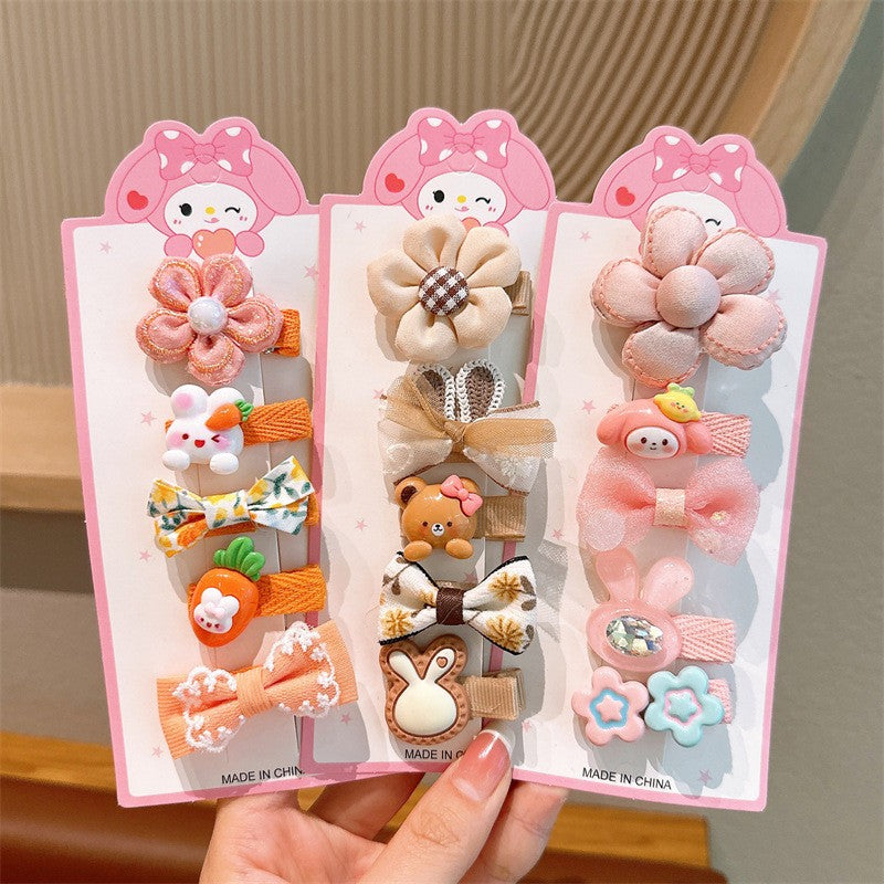 5pcs Set Children's Hairpin Baby Cute Cartoon Broken Hairpin Girl Kuromi Headdress Little Girl-CSW1005