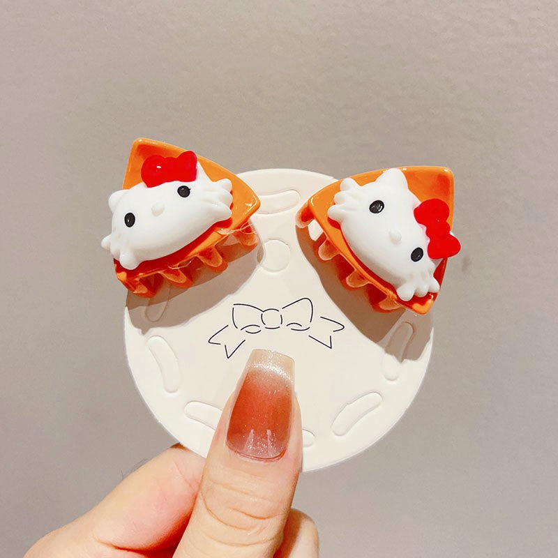 Adorable Cartoon Cat Ear Hair Clips for Kids Set of 2 Cute Hair Accessories for Little Girls-CSW1007