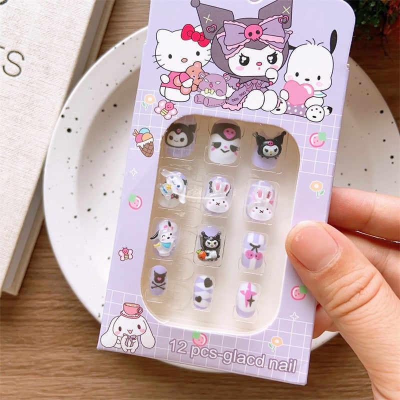 Children's three-dimensional cartoon character nail stickers 12 pieces-CSW1016