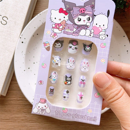 Children's three-dimensional cartoon character nail stickers 12 pieces-CSW1016