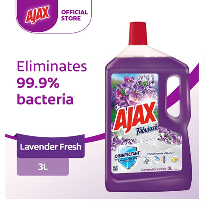 READY STOCK~Ajax Fabuloso Multi Purpose Floor Cleaner 3L Eliminates 99.9% Bacteria Cair untunk Mop Lantai