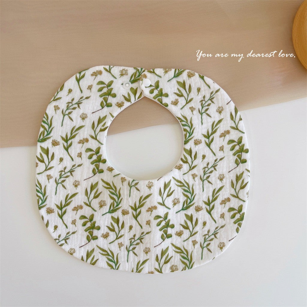 READY STOCK‼️ Baby Infant Saliva Towel | 100% Cotton Bibs | 360° Rotating Reversible Baby Bib  婴儿口水巾 | 100%纯棉围兜