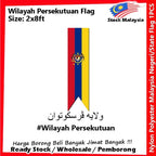 2x8ft【Cotton】Malaysia Flag & All State Flag 60cmx240cm Bendera Negeri Bendera Wilayah Johor Selangor Sembilan