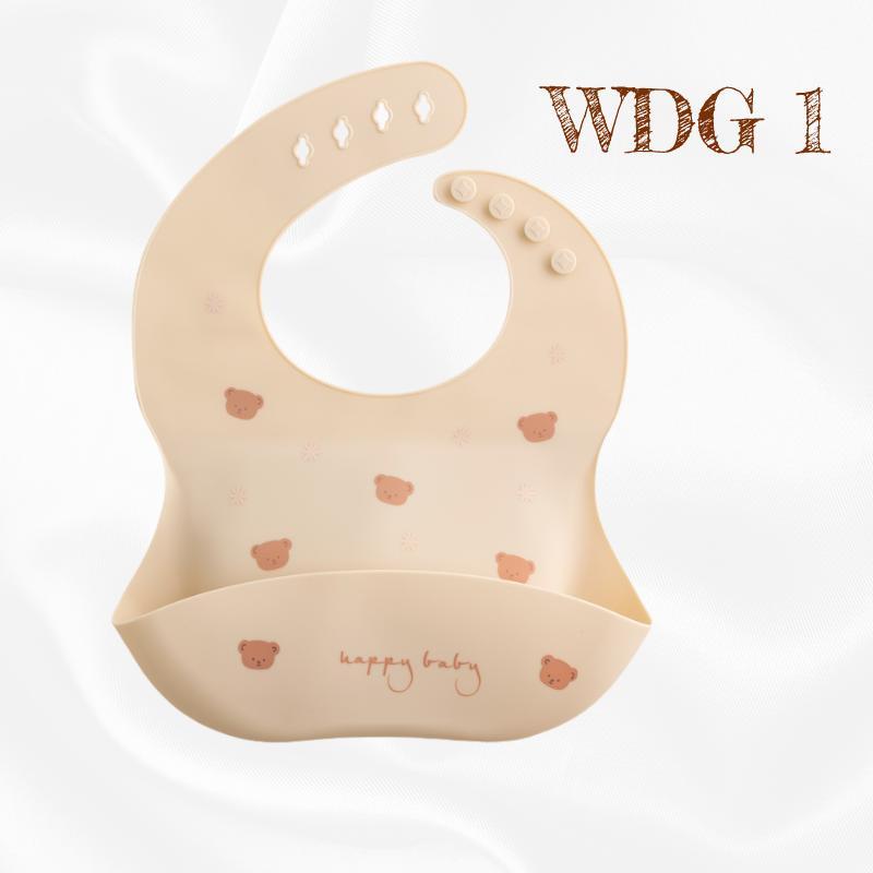 READY STOCK!!! Baby Silicone Bibs | Adjustable Waterproof Feeding Bib | Kids Apron for Mealtime WDG/GJQ 婴儿硅胶围兜 | 可调节防水围嘴