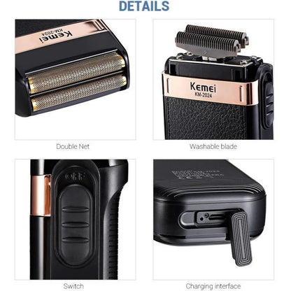 (READYSTOCK) KEMEI KM-2024 Professional Electric Hair Clipper/ Men Rechargeable Cordless Clipper Shaver KEMEI KM-2024
