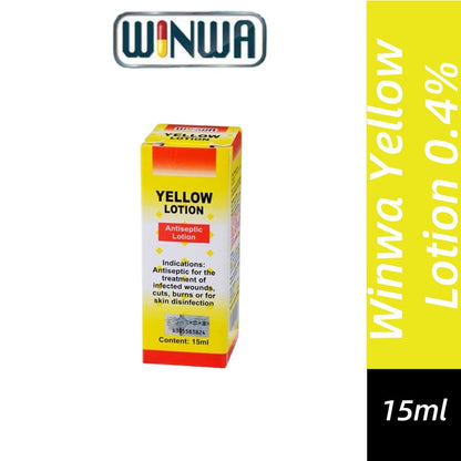 Winwa Yellow Lotion 0.4% Antiseptic Lotion Losyen Kuning Losyen Antiseptik (15ml/30ml/60ml )