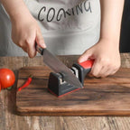 READY STOCK‼️ 3-Stage Knife Sharpener | Fast & Efficient Sharpening | Kitchen Knife & Scissors Sharpener   三段式磨刀器