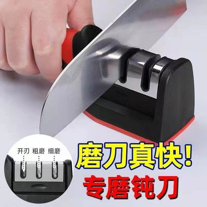 READY STOCK‼️ 3-Stage Knife Sharpener | Fast & Efficient Sharpening | Kitchen Knife & Scissors Sharpener   三段式磨刀器