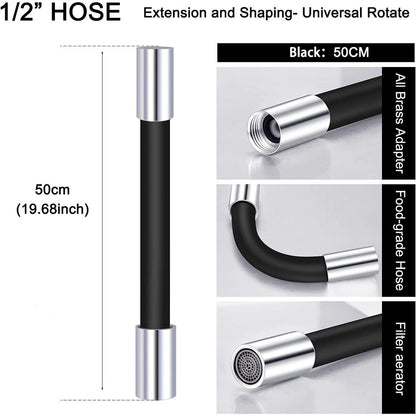 READY STOCK‼️ 360° Rotating Faucet Extension | Flexible Silicone Hose | Splash-Proof Water Tap Connector 旋转水龙头延长器 水龙头接头