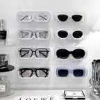 Wall-Mounted Punch-Free Glasses Storage Box | Sunglasses Display Rack | Decorative Eyewear Organizer Shelf 免打孔壁挂式眼镜收纳盒
