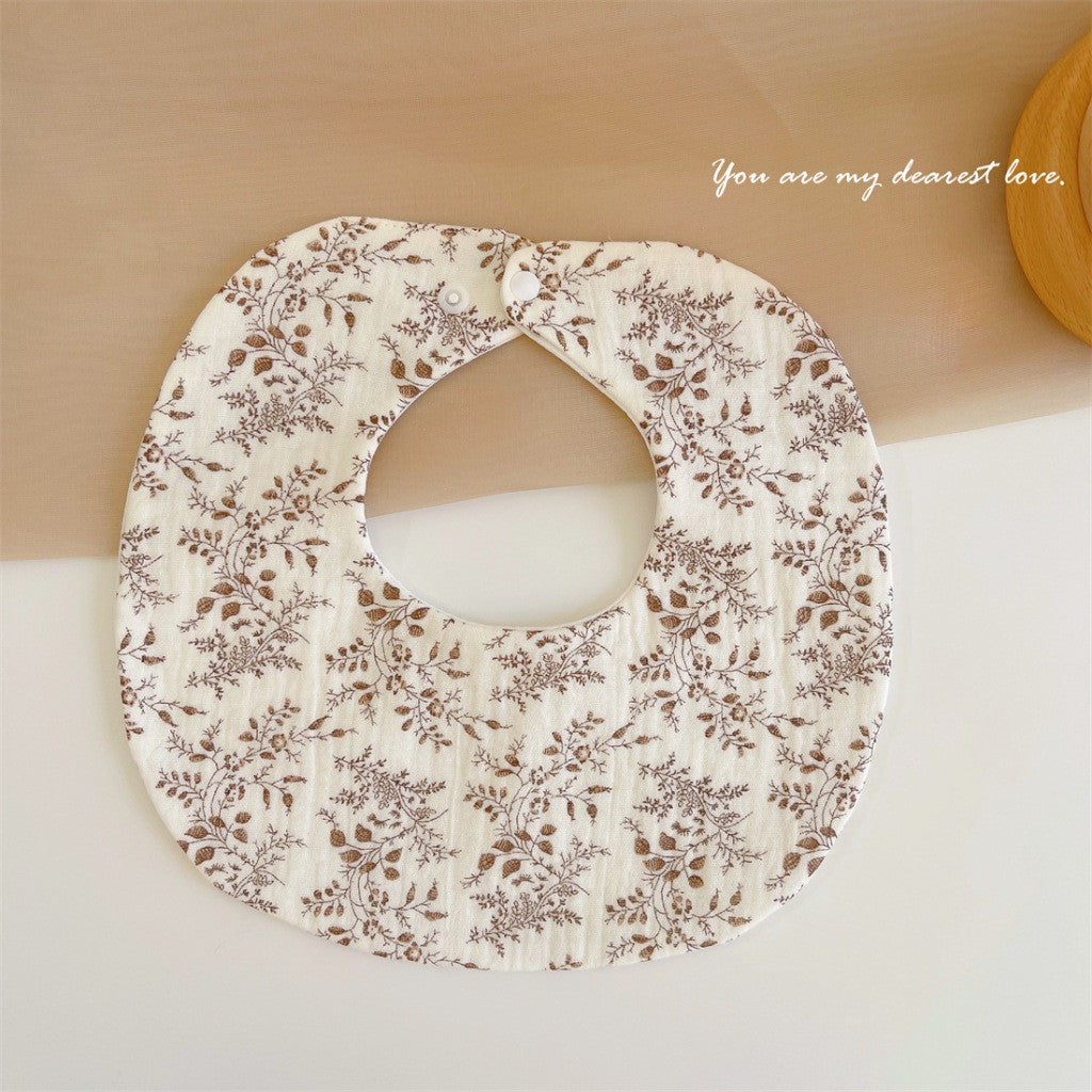 READY STOCK‼️ Baby Infant Saliva Towel | 100% Cotton Bibs | 360° Rotating Reversible Baby Bib  婴儿口水巾 | 100%纯棉围兜