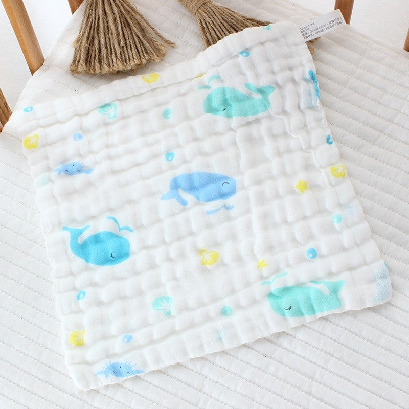 READY STOCK!!!! 6 Layers Baby Handkerchief Infant Towel Newborn Face Bath Towel Cotton Bib Bayi Sapu tangan