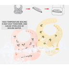 READY STOCK!!! Baby Silicone Bibs | Adjustable Waterproof Feeding Bib | Kids Apron for Mealtime WDG/GJQ 婴儿硅胶围兜 | 可调节防水围嘴