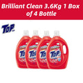 READY STOCK!!! Top Liquid Detergent - 7 Variants 3.6kg Super Hygienic Anti Virus l Box of 4 Bottle