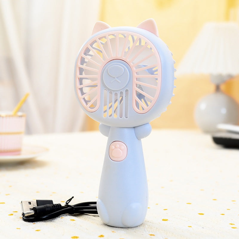 READY STOCK‼️ Mini Portable Clip Fan | USB Rechargeable | Cute Cartoon Desk & Handheld Fan 迷你便携式风扇