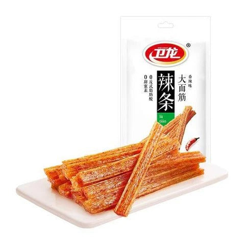 卫龙 大面筋 辣条 (调味面制品) 106G WeiLong Latiao Da Mian Jin (Spicy Gluten) 106G