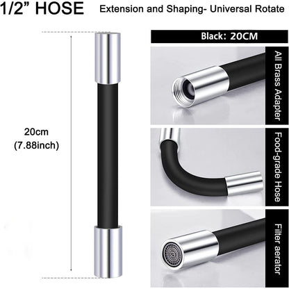 READY STOCK‼️ 360° Rotating Faucet Extension | Flexible Silicone Hose | Splash-Proof Water Tap Connector 旋转水龙头延长器 水龙头接头