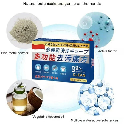 READY STOCK!!! Effervescent Cleaning Tablets | Universal Stain Removal Cube  (10pcs x 5g) 家用泡腾清洁片 | 万能去污块