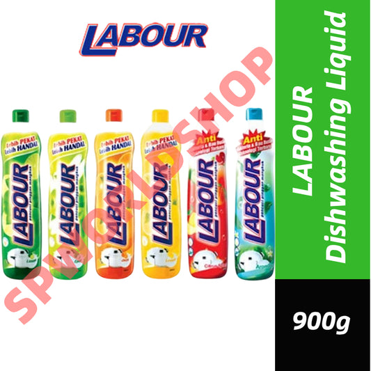 LABOUR Dishwashing Liquid 900ml (Lime/Lemon/Apple/Orange/Aroma Tea/Citrus Splash)