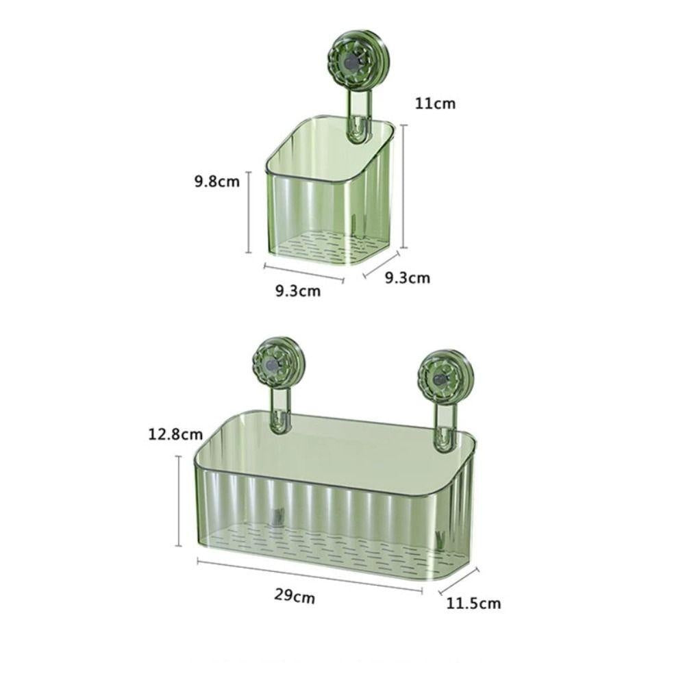READY STOCK‼️ Suction Cup Bathroom Storage Basket | Wall-Mounted Shower Rack | Easy to Clean & Removable 吸盘式浴室收纳篮