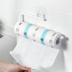 READY STOCK!!! Punch Free PP Kitchen Towel Hanger Rack Toilet Paper Roll Holder Cabinet Rag Hanging Holder 免打孔PP厨房毛巾挂架